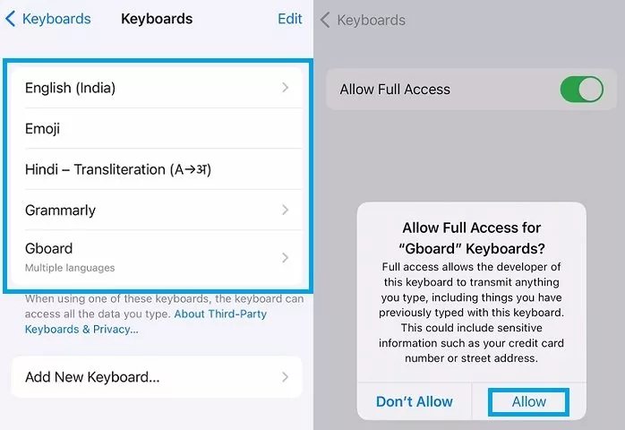changing default keyboard app in ios