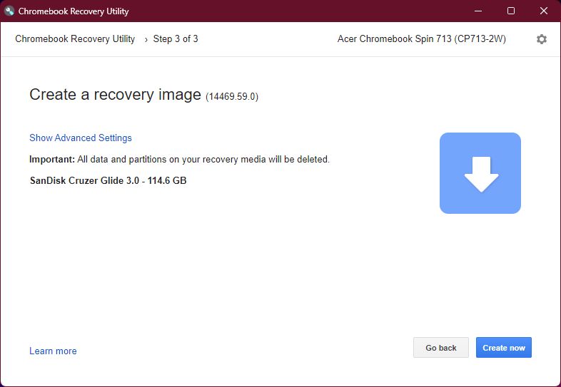 Chromebook Recovery Utility