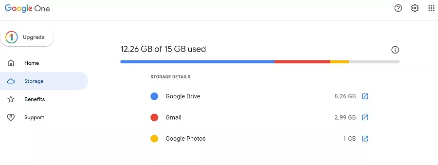 google storage space