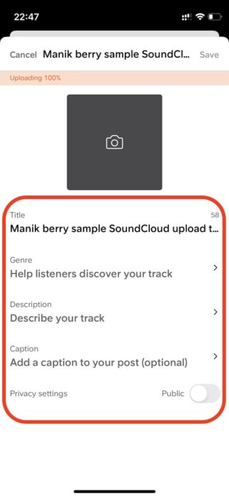 how to upload music to soundcloud via iOS and Android- 4