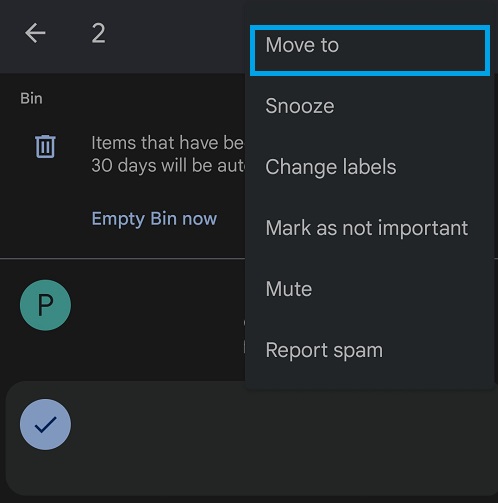 move to button in gmail app