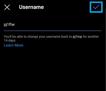 username change in instagram
