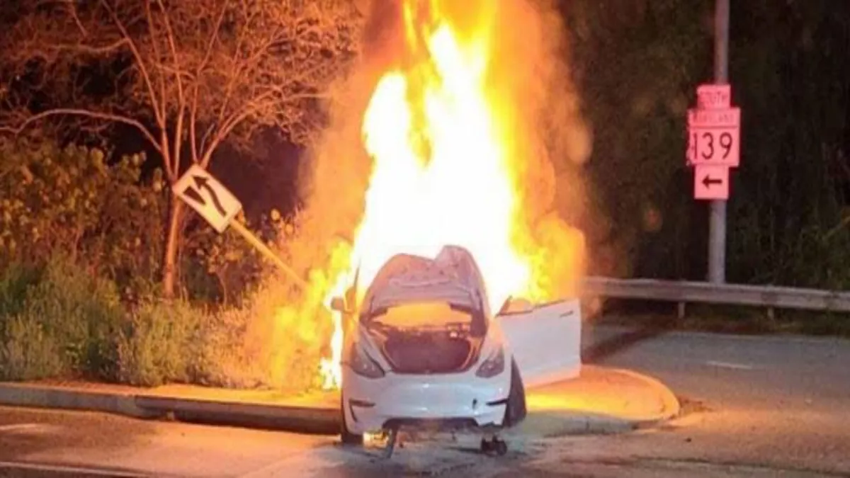 Five Tesla Cars Have Caught Fire In The Last Four Days