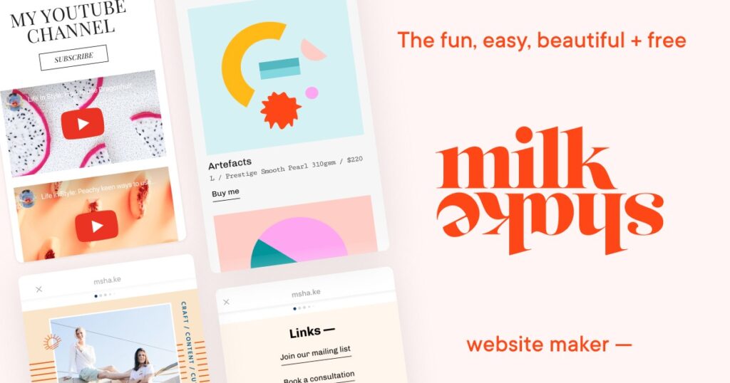 Milkshake app - best Linktree alternatives