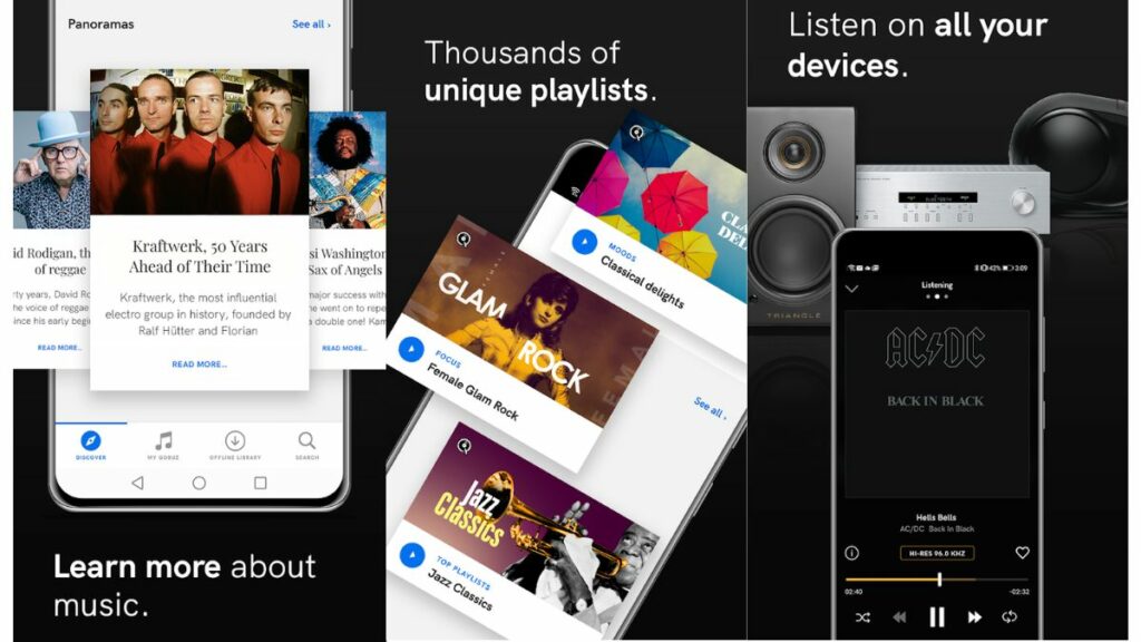 Qobuz for android - best google play music alternatives