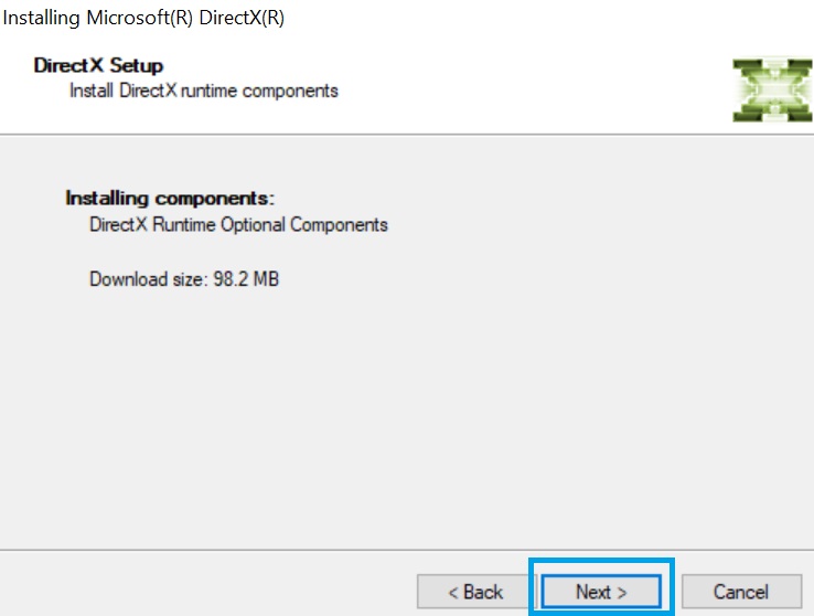 directx setup components