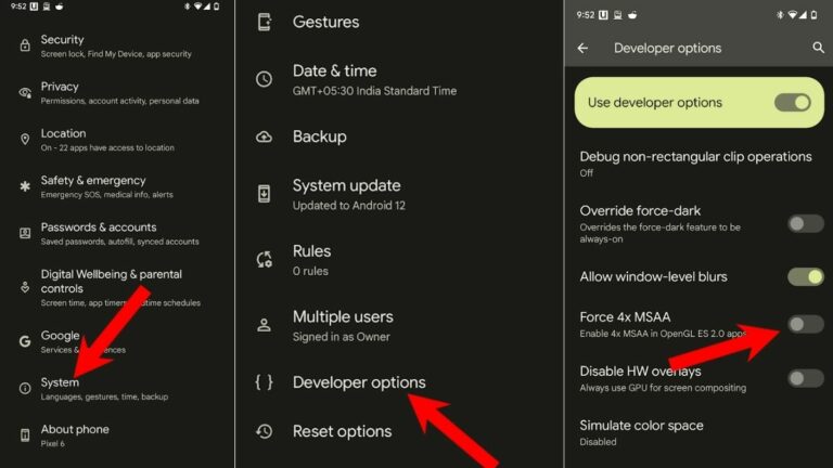 What Is 4x Msaa In Android Developer Options? - Fossbytes