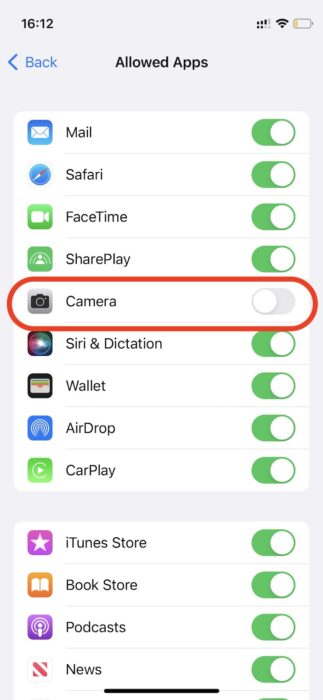 how to remove camera from lock screen iPhone- 5