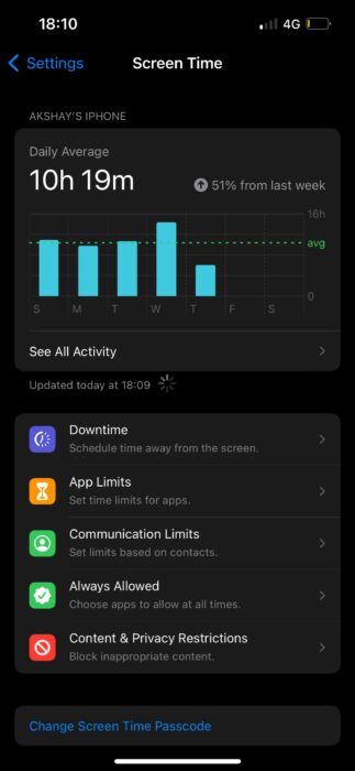 iphone screen time