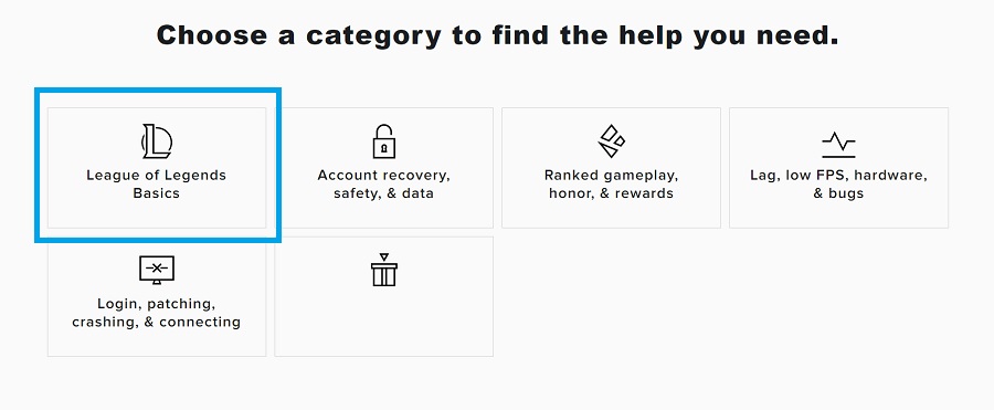 league of legends support categories