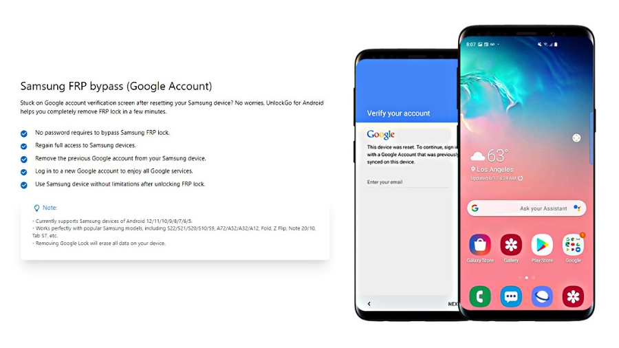 How to Easily Bypass Samsung FRP with UnlockGo