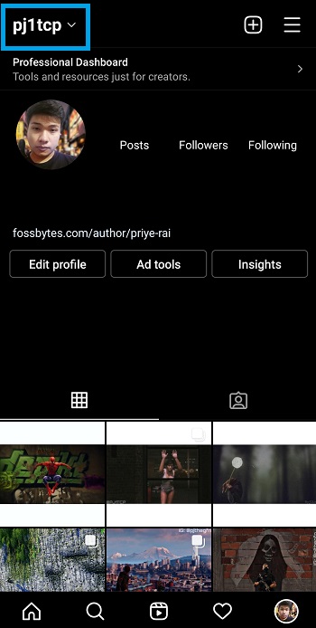 username for instagram link