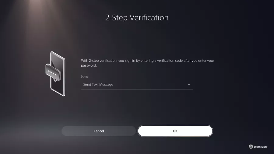 PSN 2 step verification