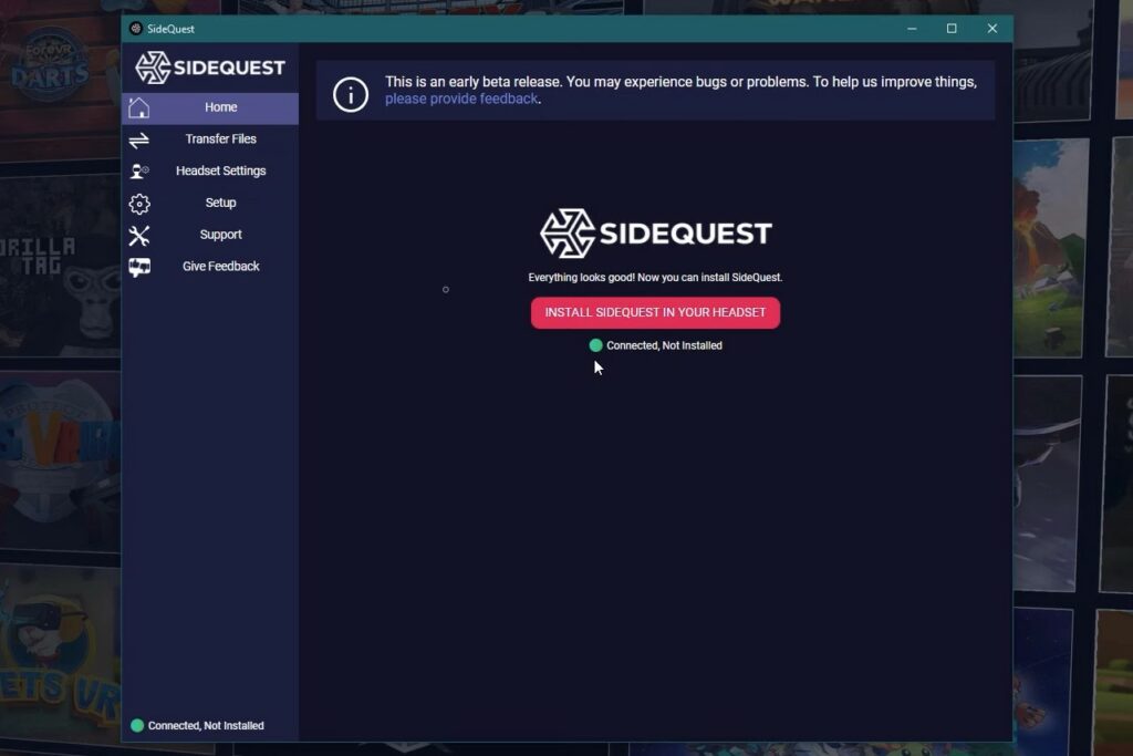 Sidequest vr installer