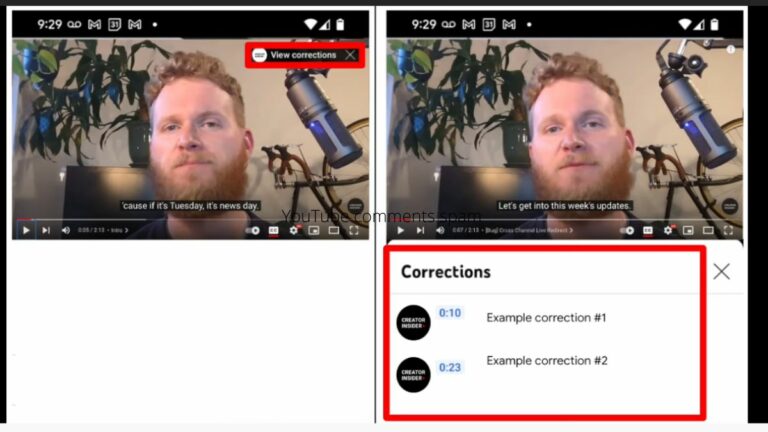 YouTube Corrections Will Let You Add Prompts To Correct Mistakes