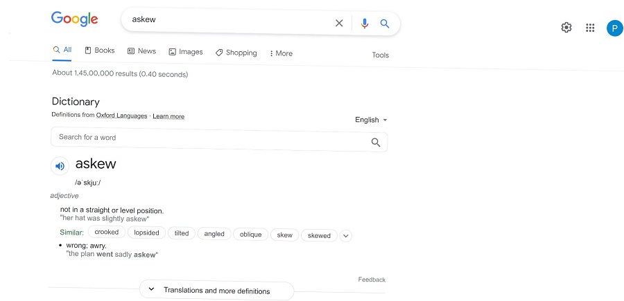 askew google trick