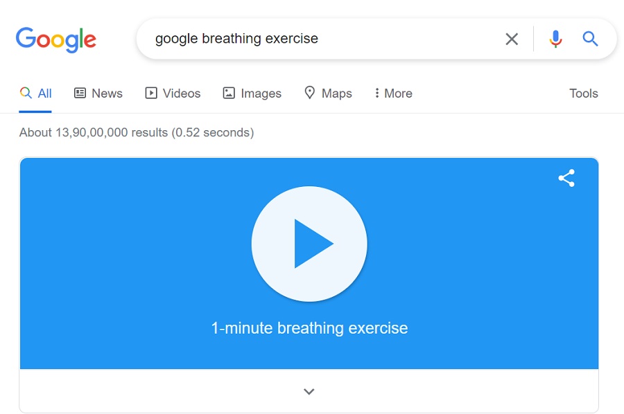 breathing exercise google trick