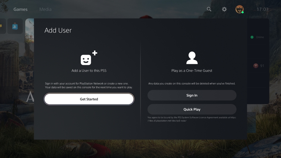 Create and set up PSN account: use your PS4 online