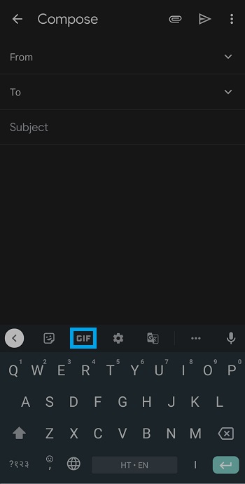 gif button in gboard