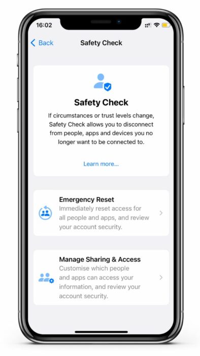 iOS 16 safety and privacy features