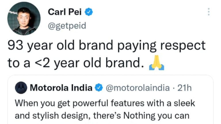Did Motorola Troll Nothing Or Carl Pei Just Grabbed An Opportunity?