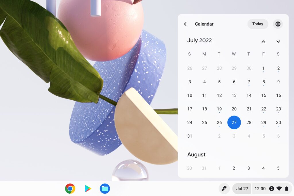 New ChromeOs google calendar integration