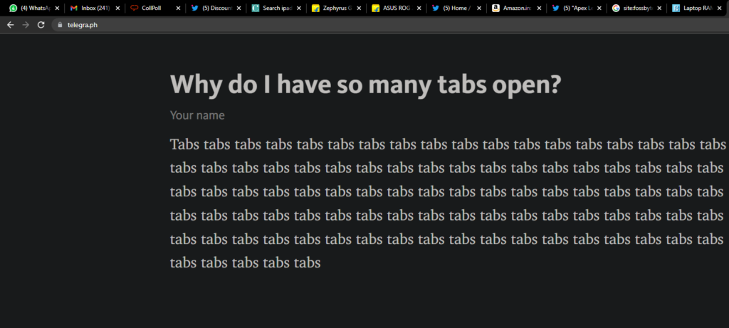 google chrome tabs