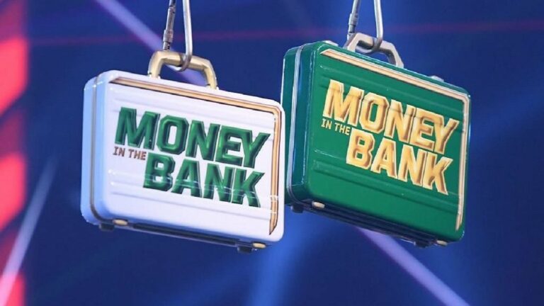 money in the bank briefcases hanging in the air