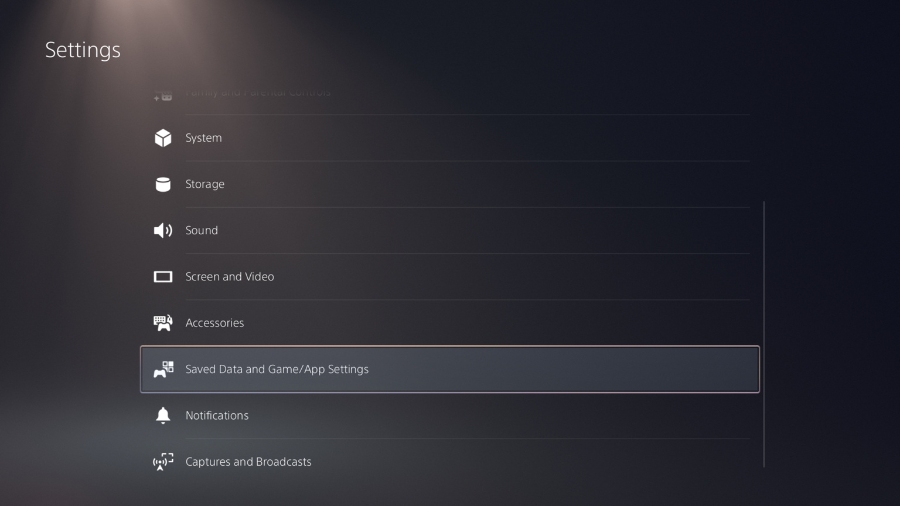 ps5 settings save data