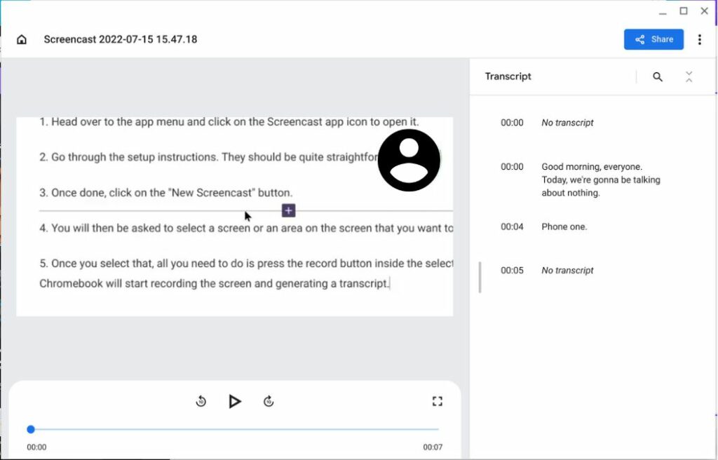 screencast on Chromebook