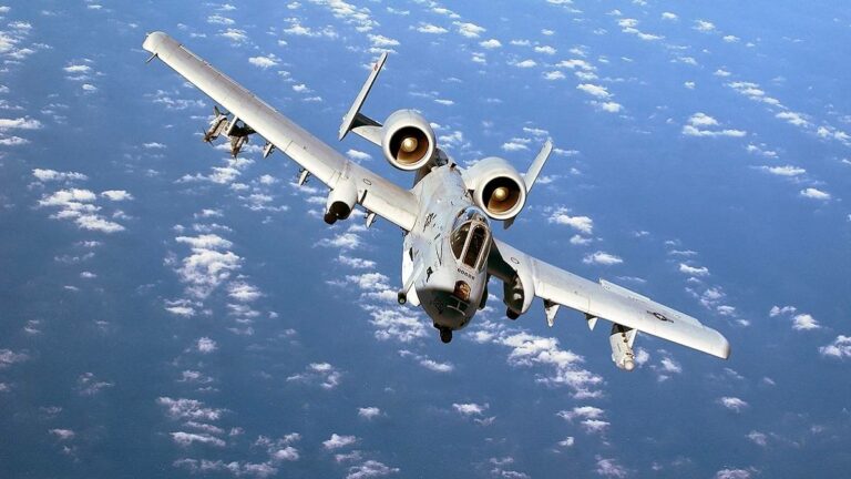 A-10 Thunderbolt II flying in the sky