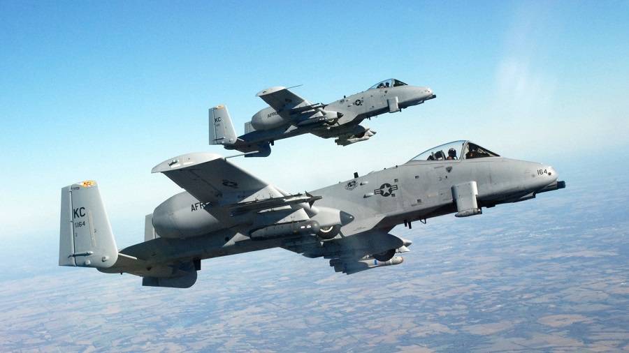 A pair of A-10 Thunderbolt II planes