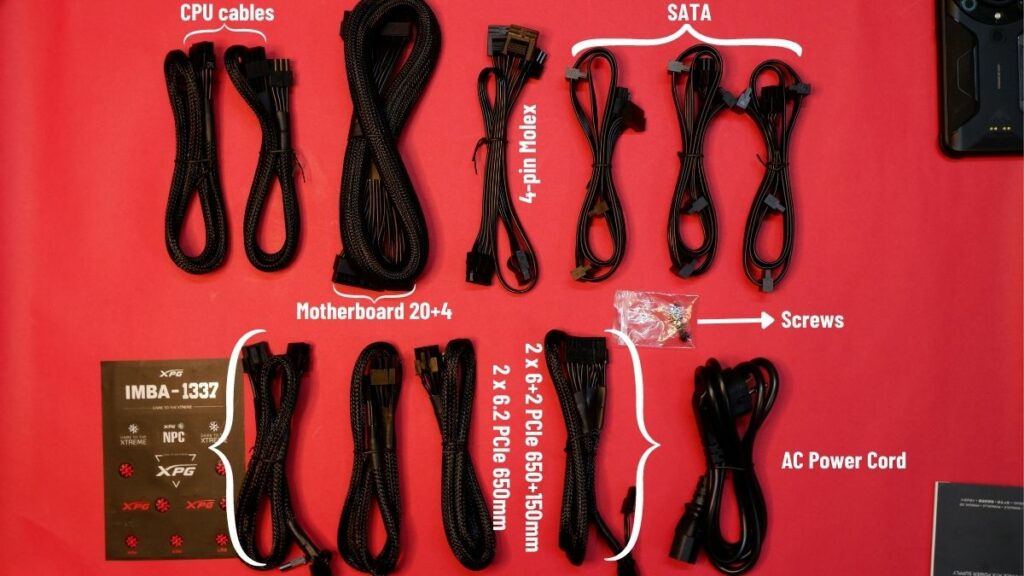 Cyber core 850W all cables
