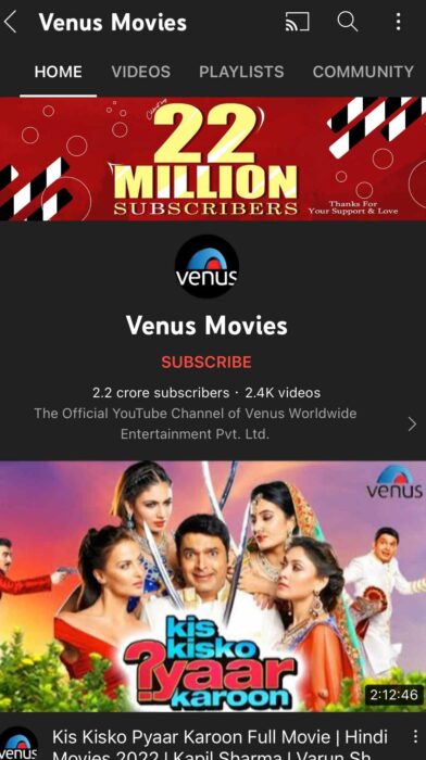 YouTube best Hindi movies app