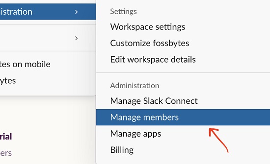 slack admin workspace