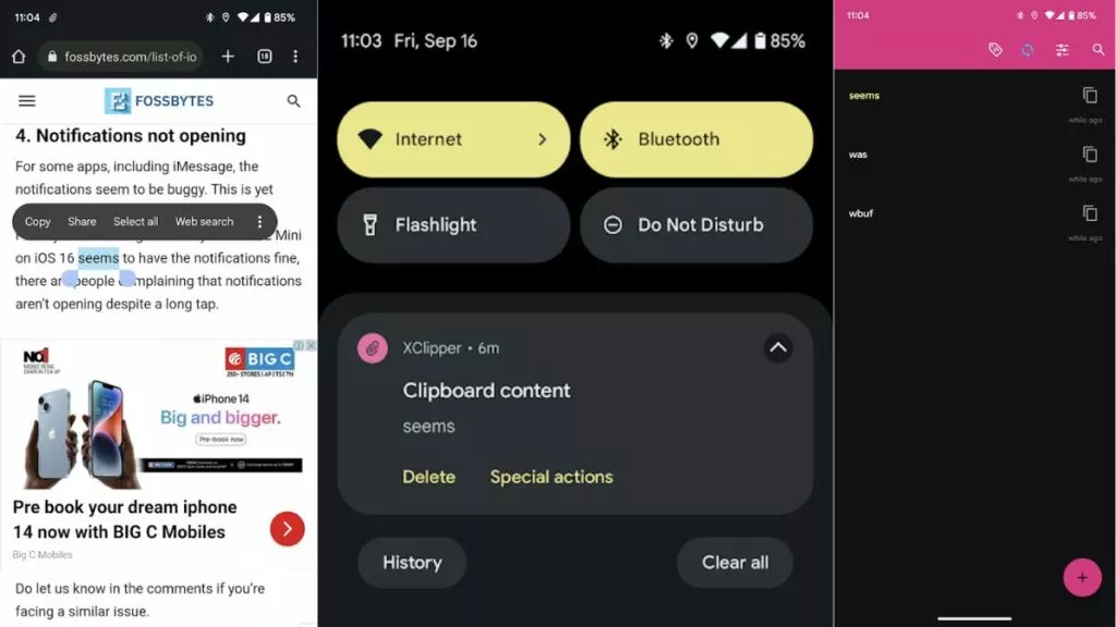 XClipper example best android clipboard manager