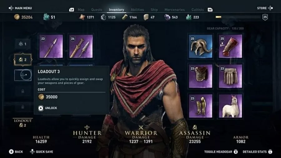 assassins creed odyssey weapons armor