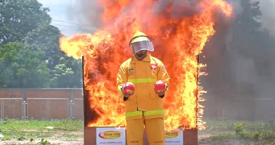 elide fire extinguishing ball demo