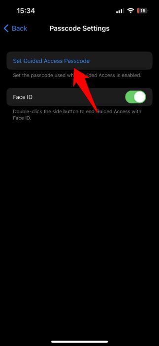 guided access game mode iphone password