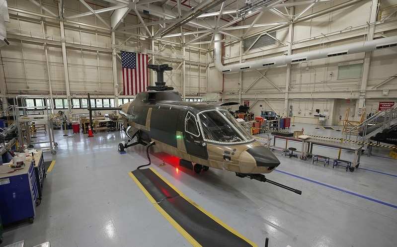 s-97 raider prototype in hangar