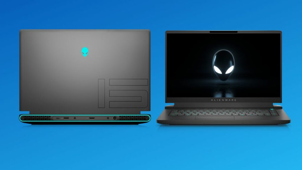Dell Alienware M15 R7 front and back