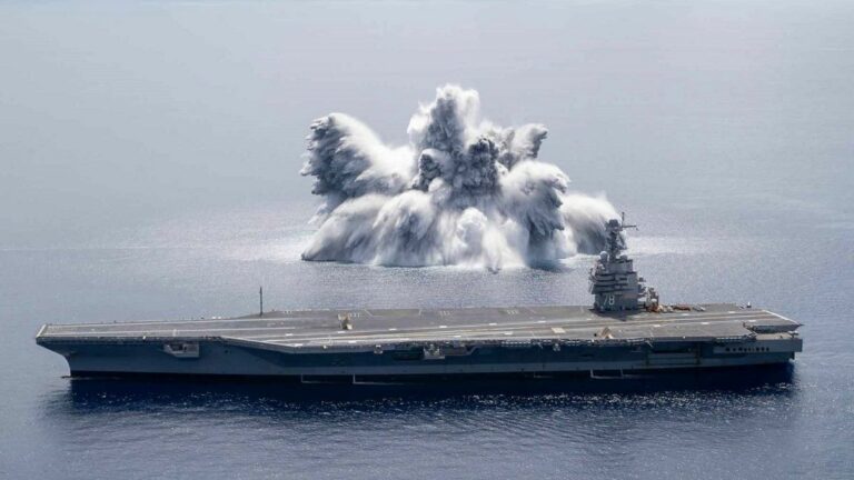 Explosion In The Ocean: How The U.S. Navy Tests Aircraft Carrier Endurance