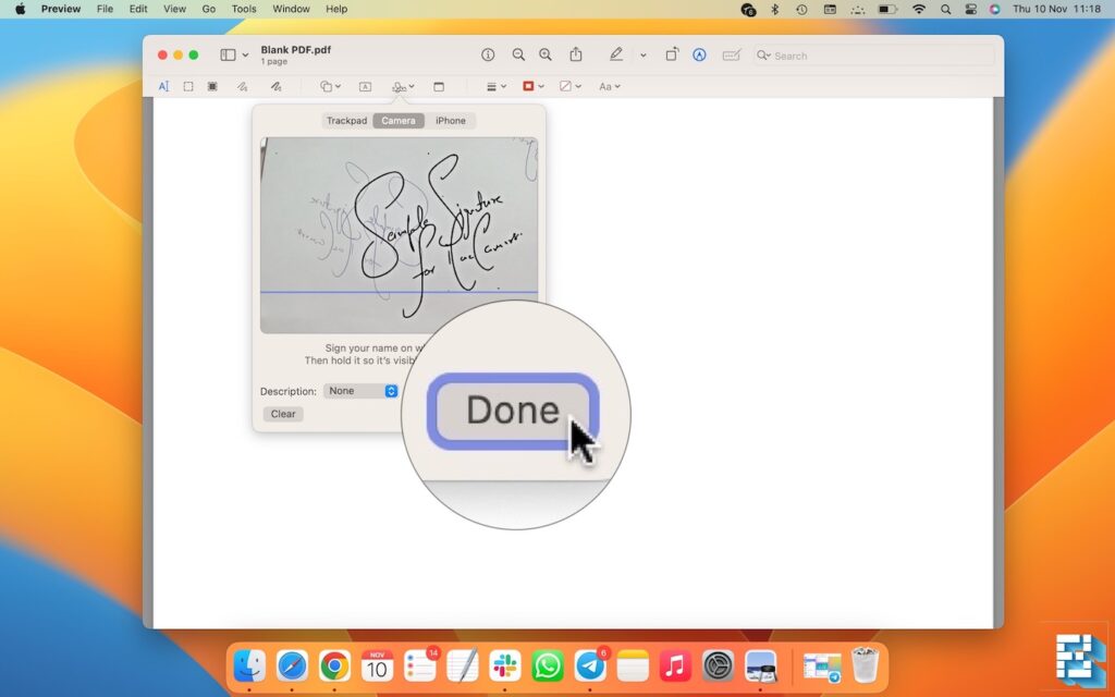 create signature pdf mac