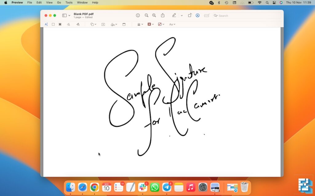 free pdf signature