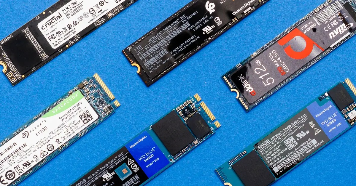 Photo of various different SSDs