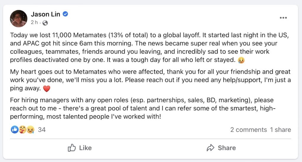 Meta and Twitter layoffs 2