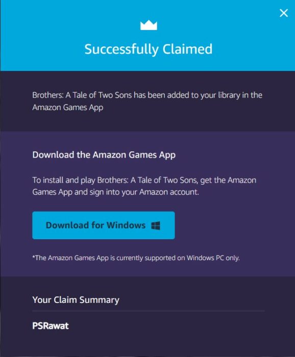 Prime Gaming on X: Hey everyone, if you're having issues claiming
