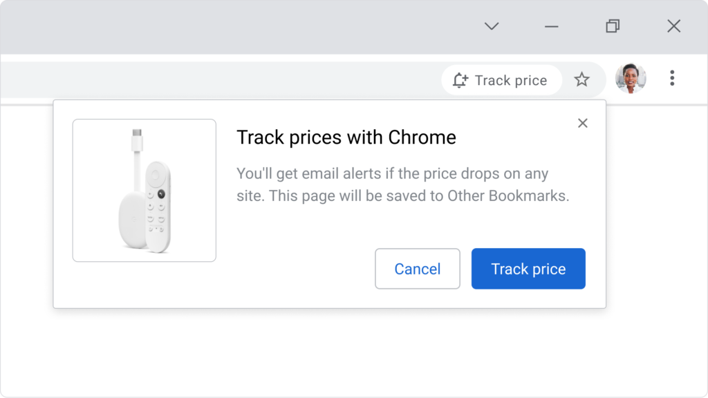 Google Chrome Price Tracking