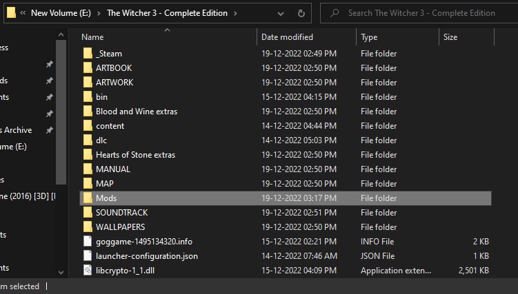 how to manually download mods for witcher 3