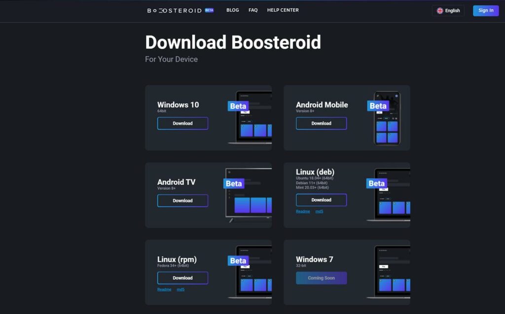 Boosteroid - Download